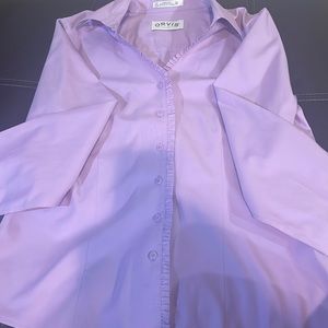 a lavender button up